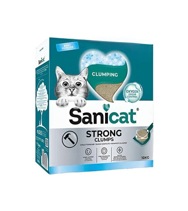 Наполнитель для кошачьего туалета ультракомкующийся Sanicat Strong Clumps