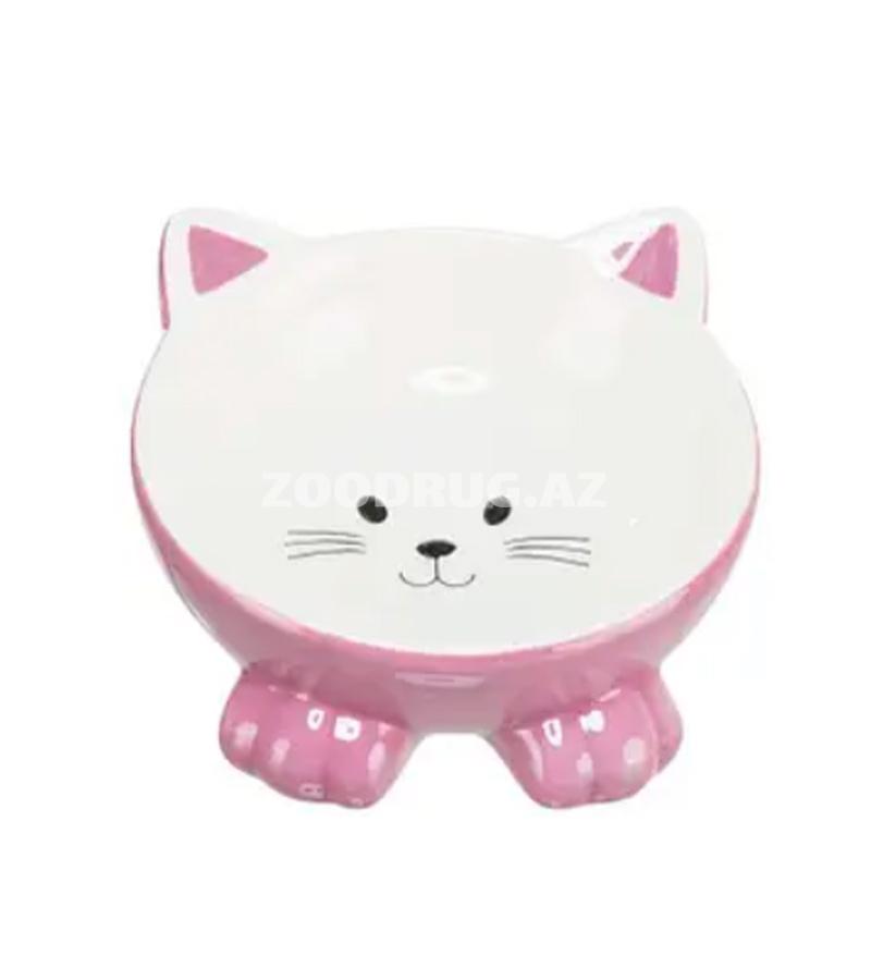Миска Trixie в форме кошачьей головы с лапками для кошек. Цвета: в ассортименте. Объем: 150 мл.