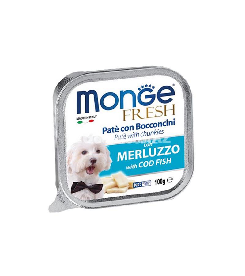 Влажный корм Monge Fresh Dog Cod Fish паштет для взрослых собак со вкусом трески 100 гр.
