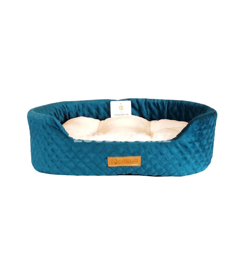 Лежак Casur бирюзового цвета-место для отдыха кошек,собак небольших и средних пород 45 x 35 x h 13 см