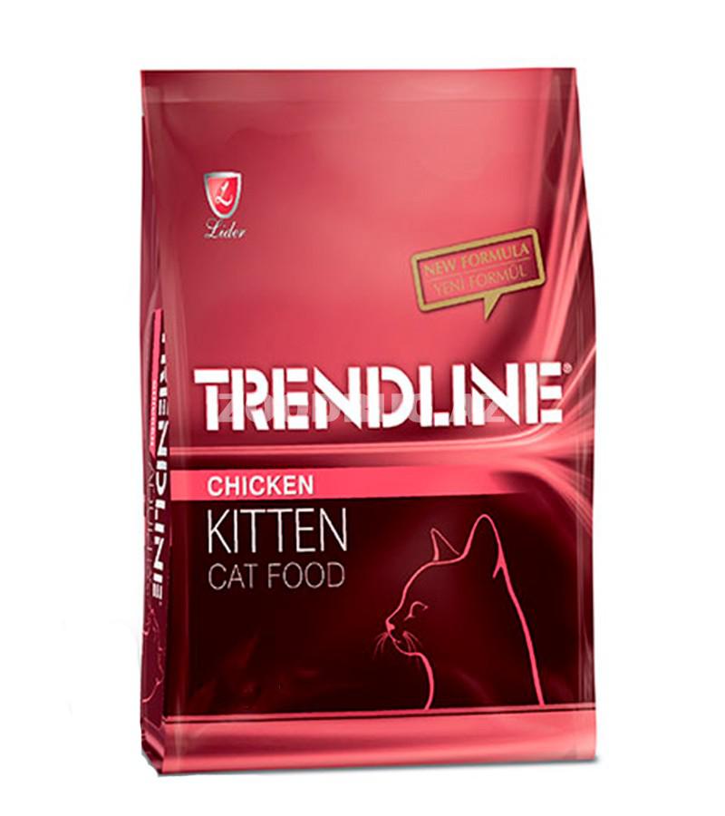 Сухой корм Trendline Kitten Chicken полнорационный и сбалансированный для котят со вкусом курицы.