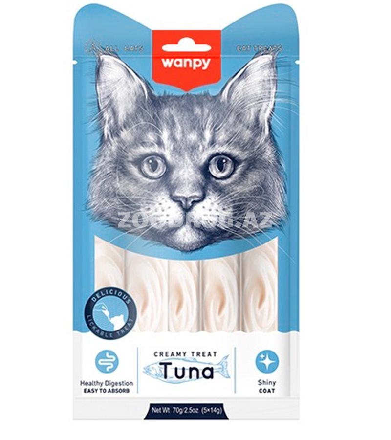 Лакомство Wanpy Creamy Tuna Treat нежное пюре из тунца для кошек 70 гр.