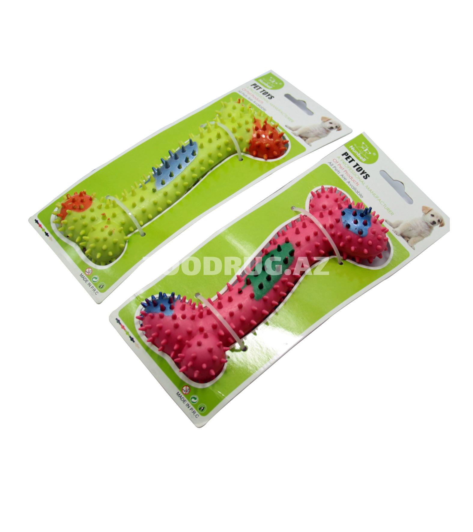 Игрушка Nunbell 0131 Pet Latex Toy “Кость с шипами” для собак.
