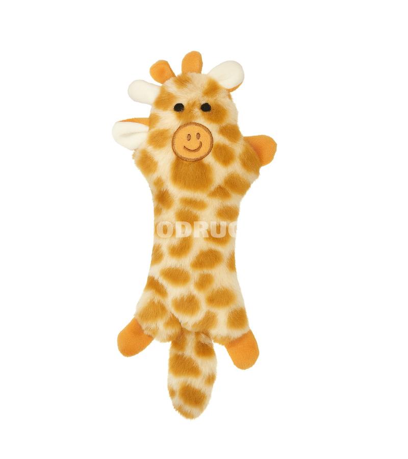 Игрушка Nunbell #0173 для собак в виде жирафа яркая, мягкая и безопасная игрушка, созданная для активных игр, тряски и перетягивания.