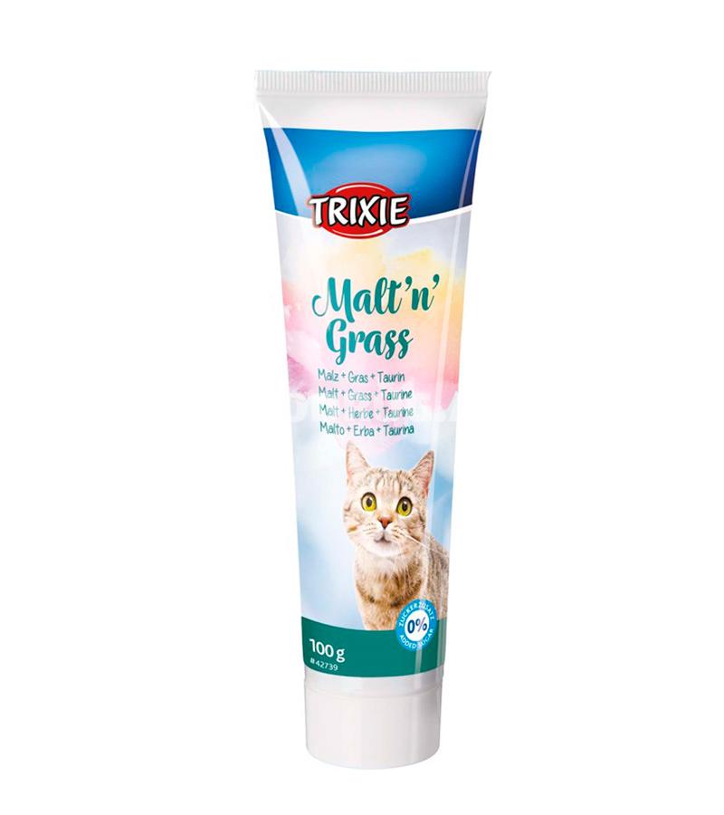 Витаминная паста Trixie Malt`n`Grass Hairball Control для вывода шерсти из желудка у кошек 100 гр.