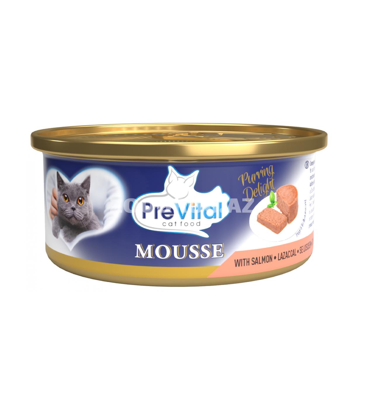 PreVital Mousse with Salmon — böyüklər üçün lososlu yumşaq yaş konservalı yem