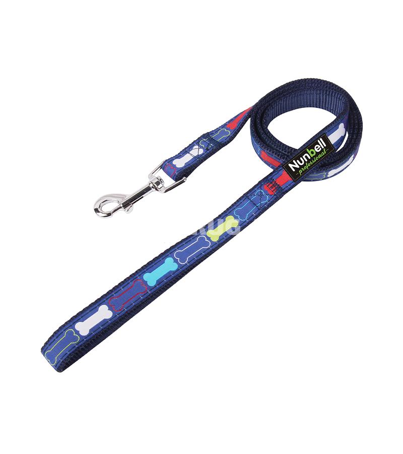 Поводок Nunbell 0210 с рисунком яркий и удобный аксессуар для ежедневных прогулок с собакой 2.5см