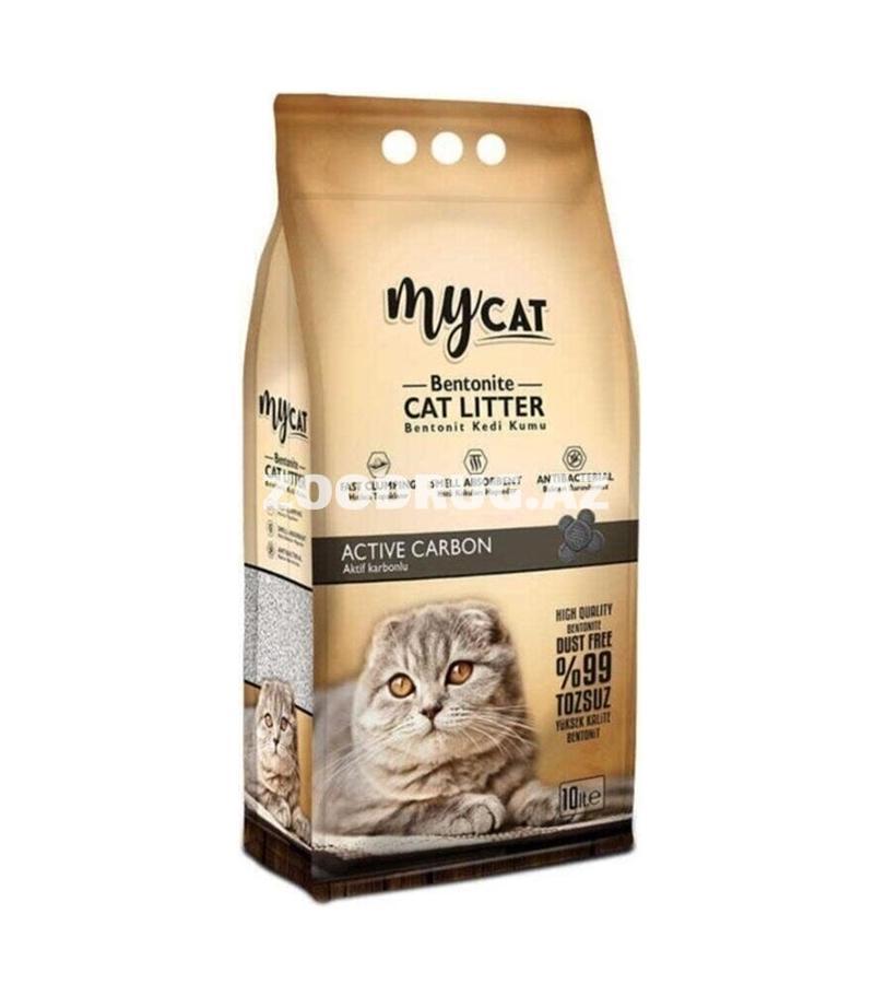 MyCat® aktivləşdirilmiş kömürlü, iri dənəli topalanan pişik tualet qumu