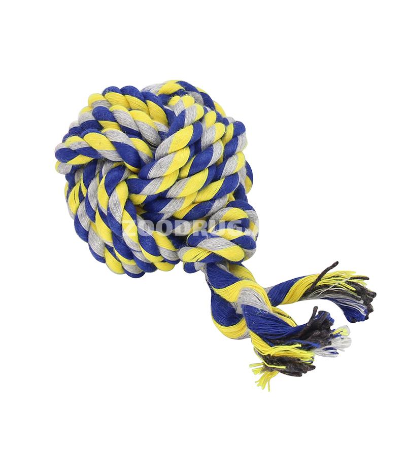 Игрушка-канат мяч Nunbell 0150 прочная и увлекательная игрушка для собак, идеально подходящая для жевания, игр и перетягиваний.