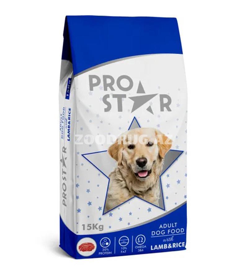 Сухой корм Pro Star Adult Dog Food-полноценный для взрослых собак с ягнёнком и рисом (15 кг).