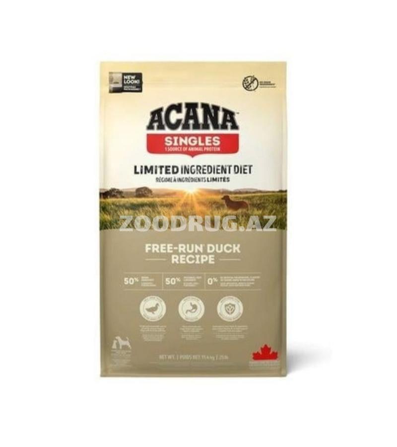 Сухой корм Acana Dog&Puppy Free Run Duck Singles Formula Holistic Hypoallergenic полнорационное питание со вкусом с уткой и грушей для собак и щенков всех пород #571207