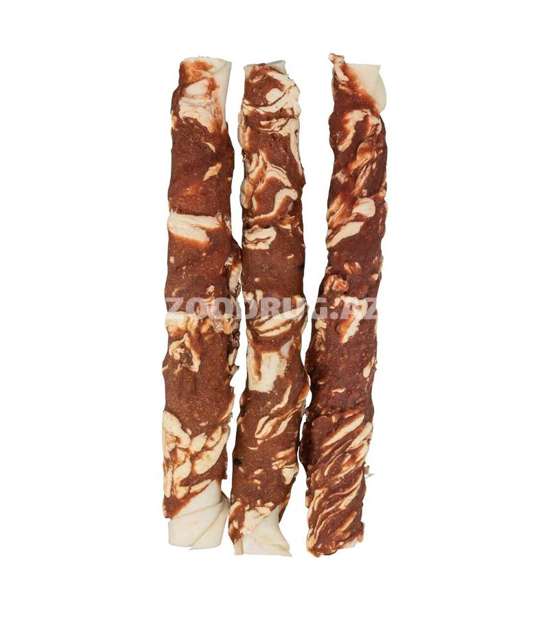 Trixie Denta Fun Marbled Rolls — это аппетитное жевательное лакомство для собак, сочетающее в себе вкус говядины и белой рыбы 100 г #31225