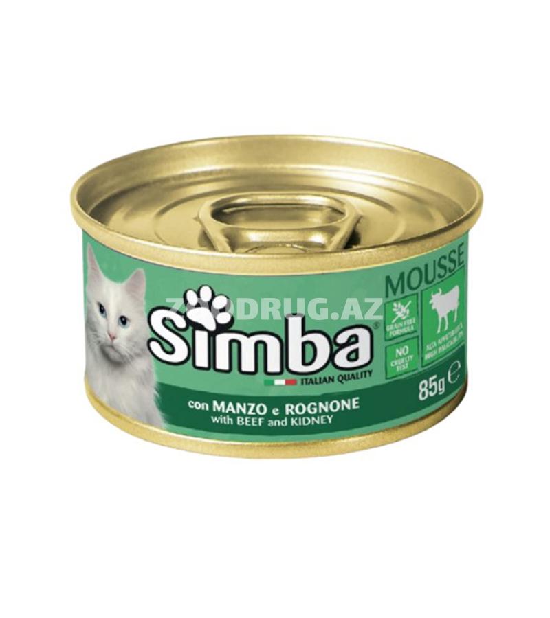 Влажный корм Simba Cat Mousse with Beef and Kidney для взрослых кошек 85 г