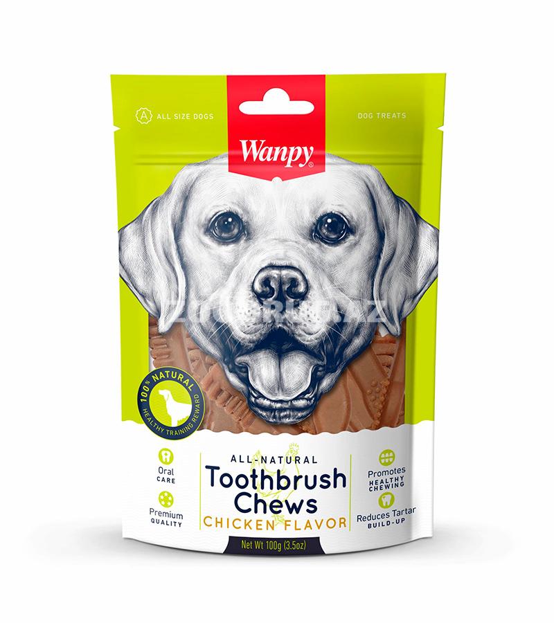 Лакомство Wanpy Toothbrush Chews Chicken Flavor для собак со вкусом курицы 100 гр.