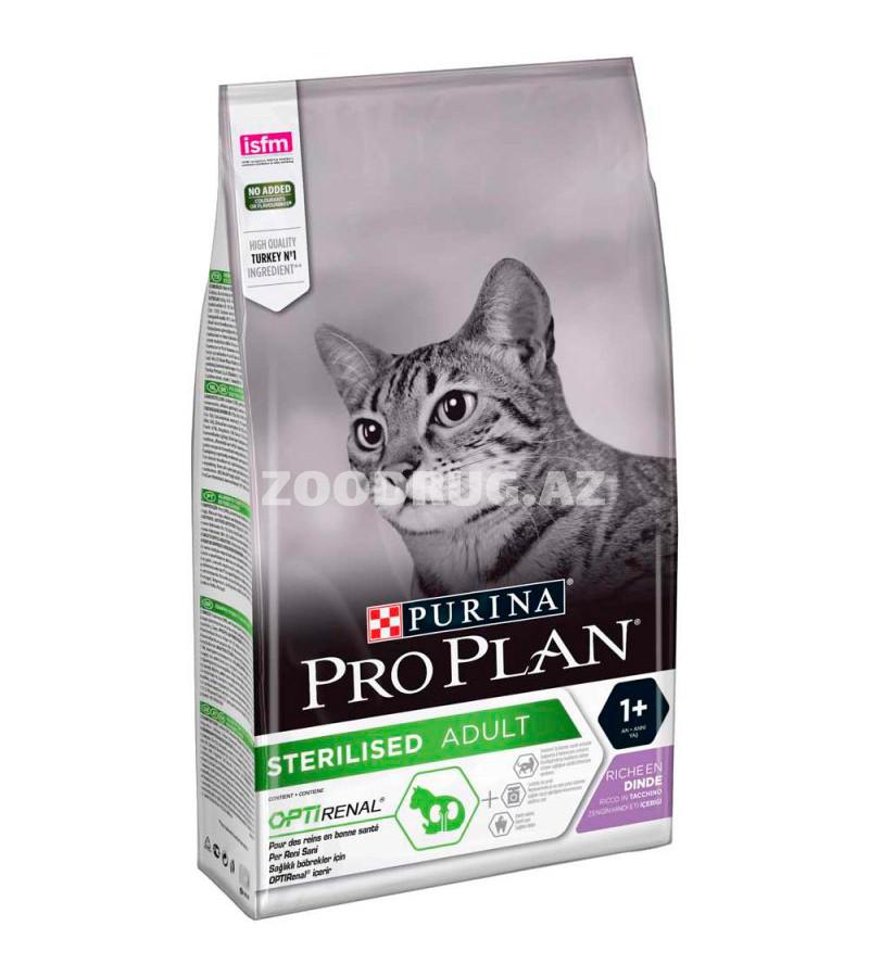 Сухой корм Purina Proplan Adult Cat Sterilised Turkey для взрослых кастрированных котов и стерилизованных кошек со вкусом индейки.