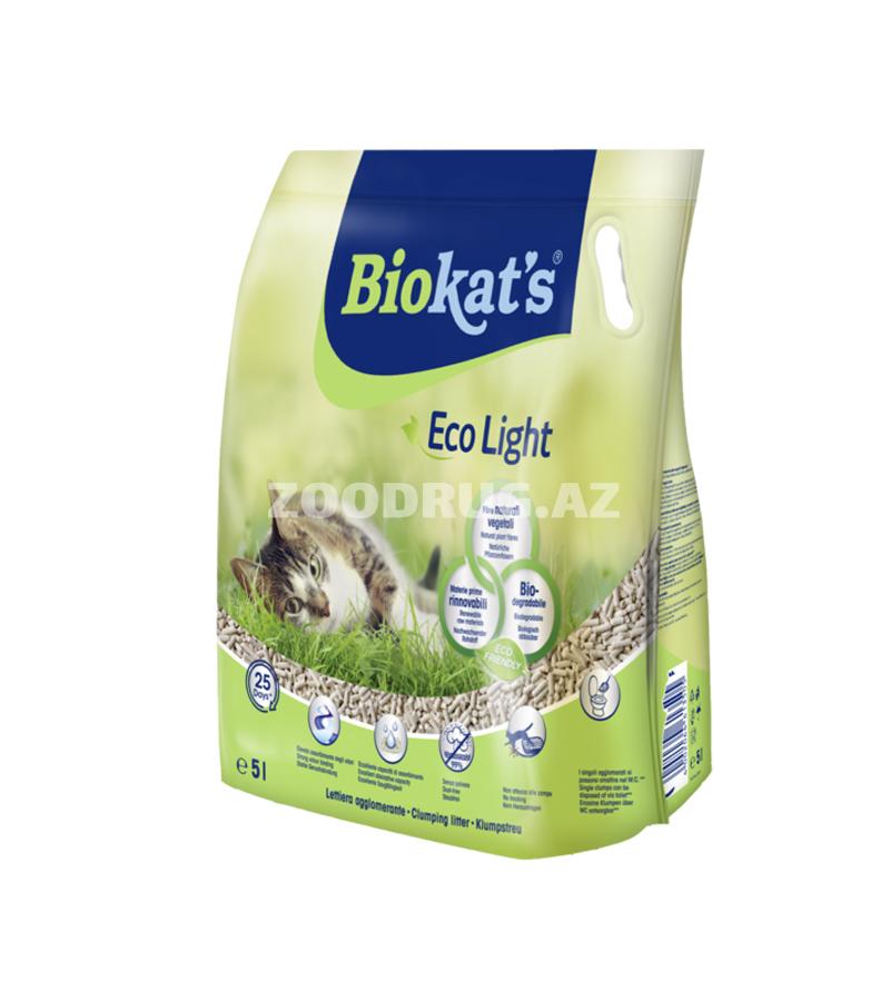 Наполнитель для кошачьего туалета Biokat's Eco Light  комкующийся наполнитель, изготовленный из возобновляемых материалов: экологически чистых соевых бобов и натуральных растительных волокон
