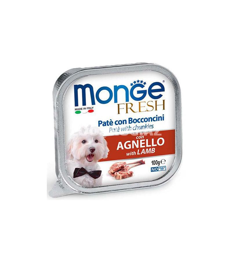 Влажный корм Monge Fresh Dog Lamb паштет для взрослых собак со вкусом ягненка 100 гр.