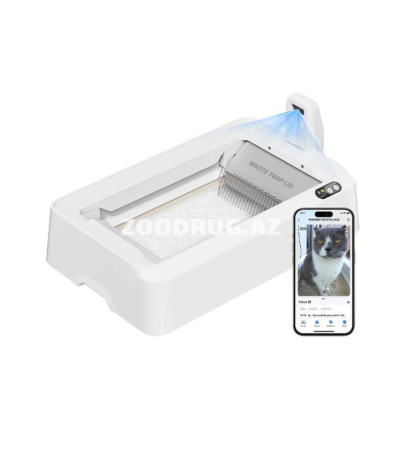 Умный самоочищающийся туалет PETKIT PuraBox Crystal DUO с AI-камерой