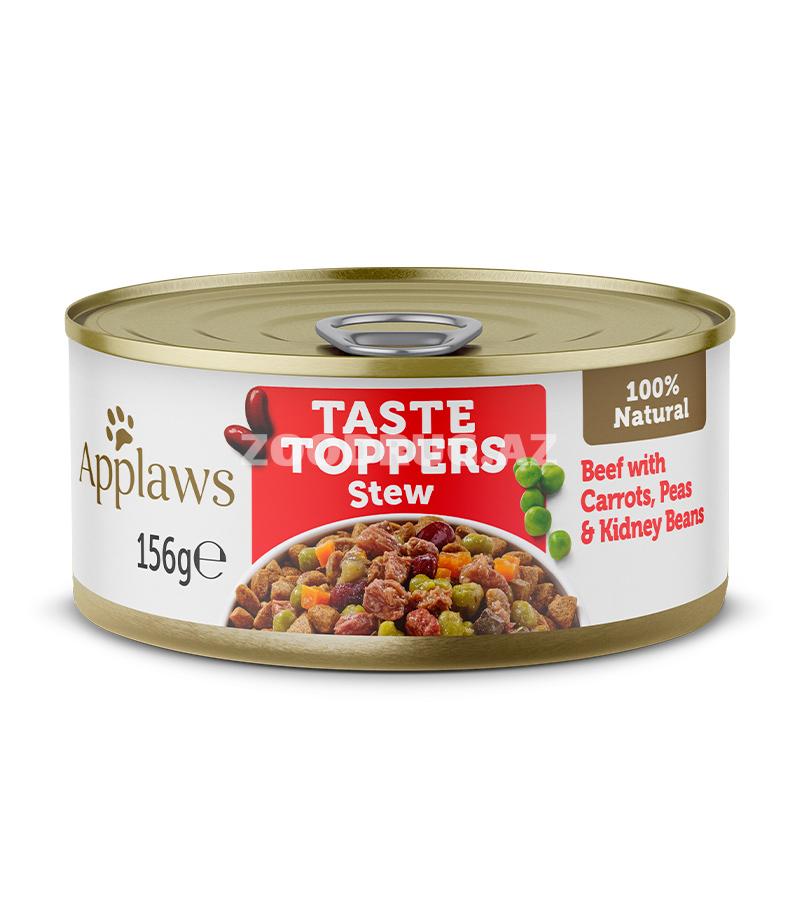 Влажный корм Applaws with Beef Taste Toppers in Stew для собак и щенков со вкусом тушеной говядины, моркови, гороха и фасоли 156 гр.