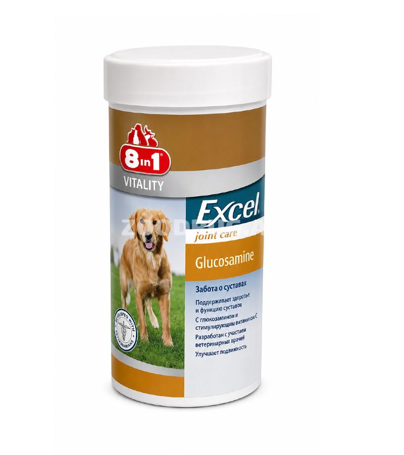Витамины 8in1 Excel Glucosamine Dog - глюкозамин для обеспечения здоровья суставов и подвижности растущим щенкам и взрослых собак 55 таб #12156.