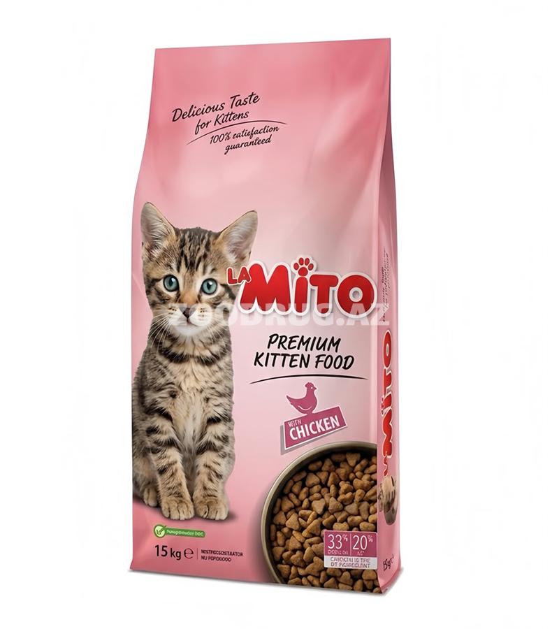 Сухой корм La Mito Premium Kitten Food Chicken — сбалансированный сухой корм с курицей для котят в период роста и развития.