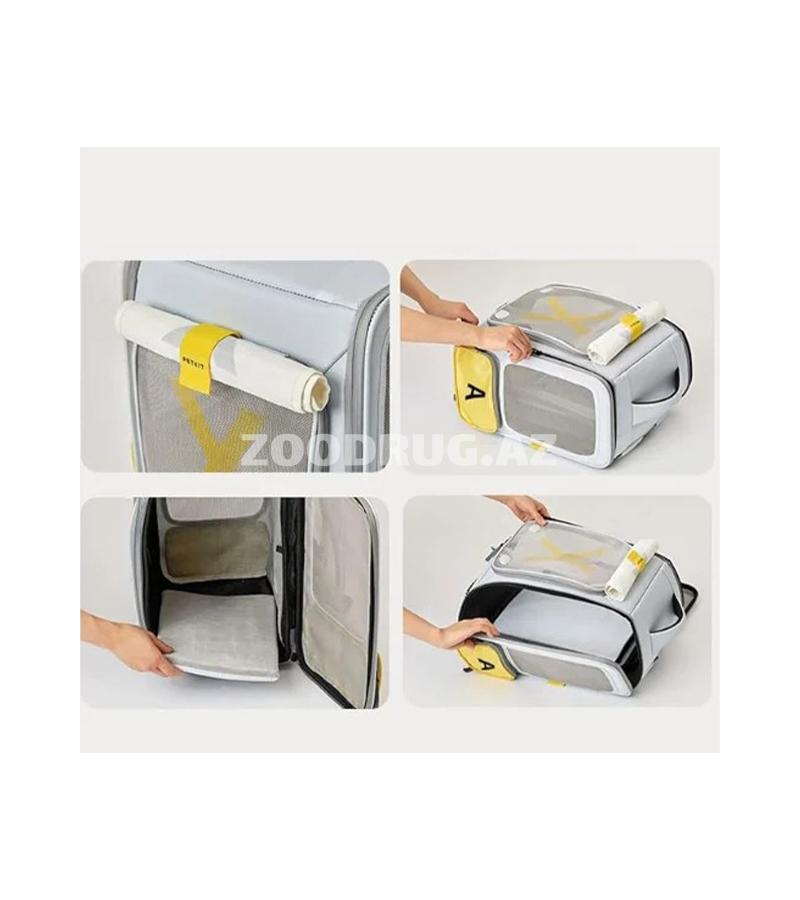 Складная переноска PETKIT Breezy Zone нового поколения, созданная для безопасных и комфортных поездок с питомцами.