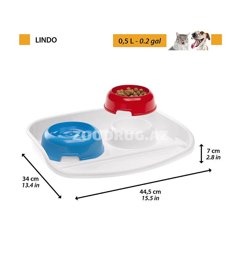 Миска Ferplast 418863 на практичном поддоне для собак и кошек 44,5x34hx7см