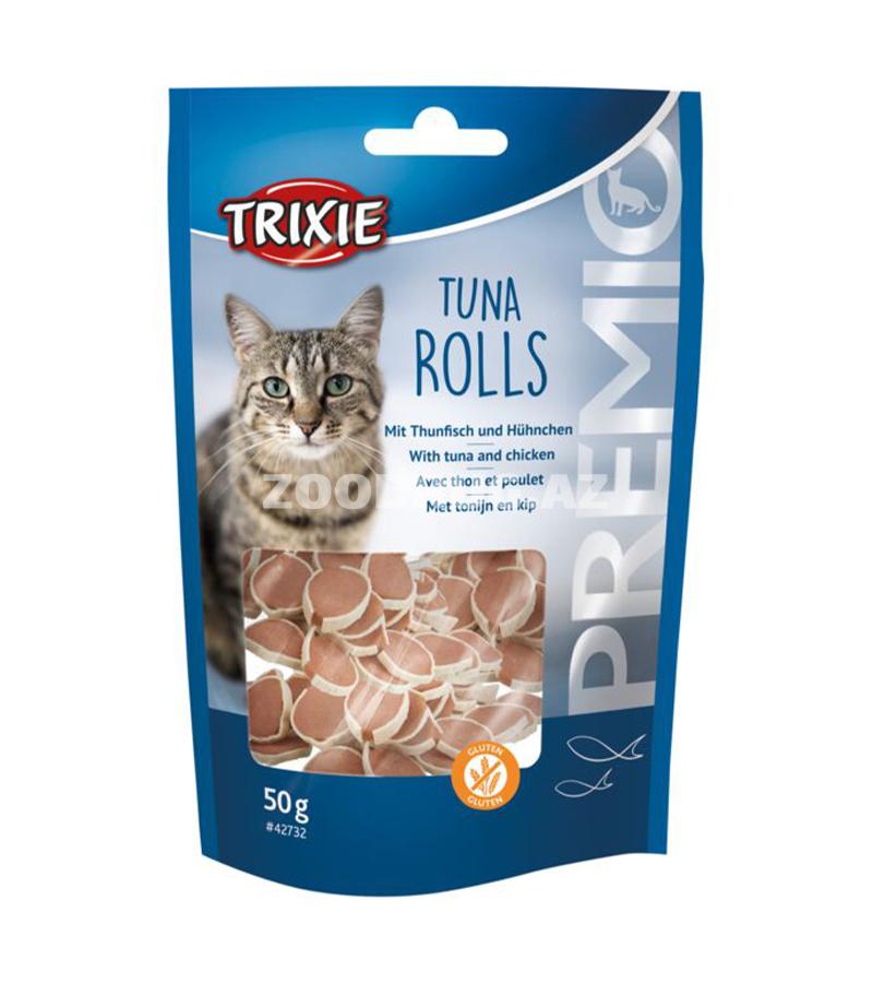 Лакомство Trixie Tuna Rolls с тунцом и курицей для кошек - вкусное дополнение к ежедневному рациону 50г #42732.