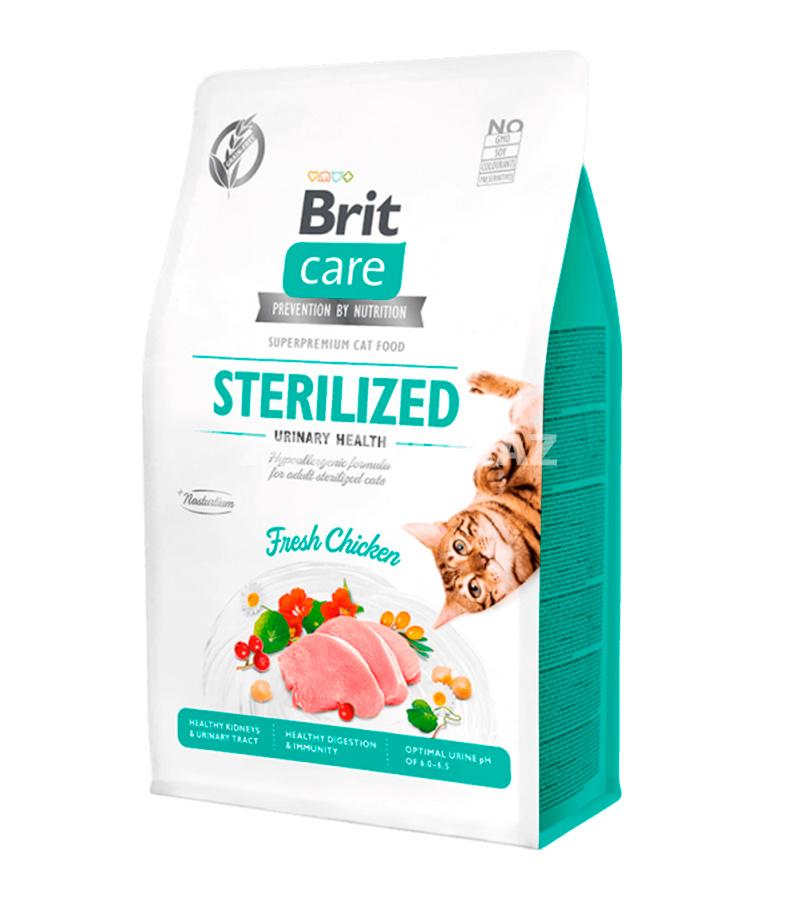 Сухой корм Brit Care Cat Grain Free Sterilized Urinary Health Hypoallergenic, Super Premium гипоаллергенный для кастрированных котов и стерилизованных кошек со вкусом курицы