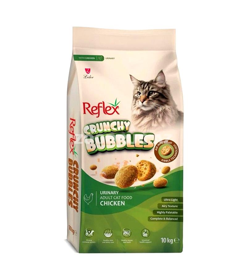Сухой корм Reflex Crunchy Bubbles Urinary Adult Cat Food Chicken - с курицей для взрослых кошек при мочекаменной болезни , 10 кг.