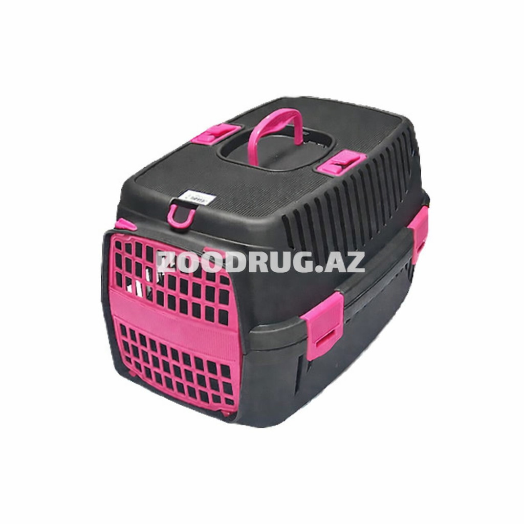 Переноска для животных-удобный и безопасный бокс для транспортировки кошек, щенков и мелких пород собак.Цвет:Розовый