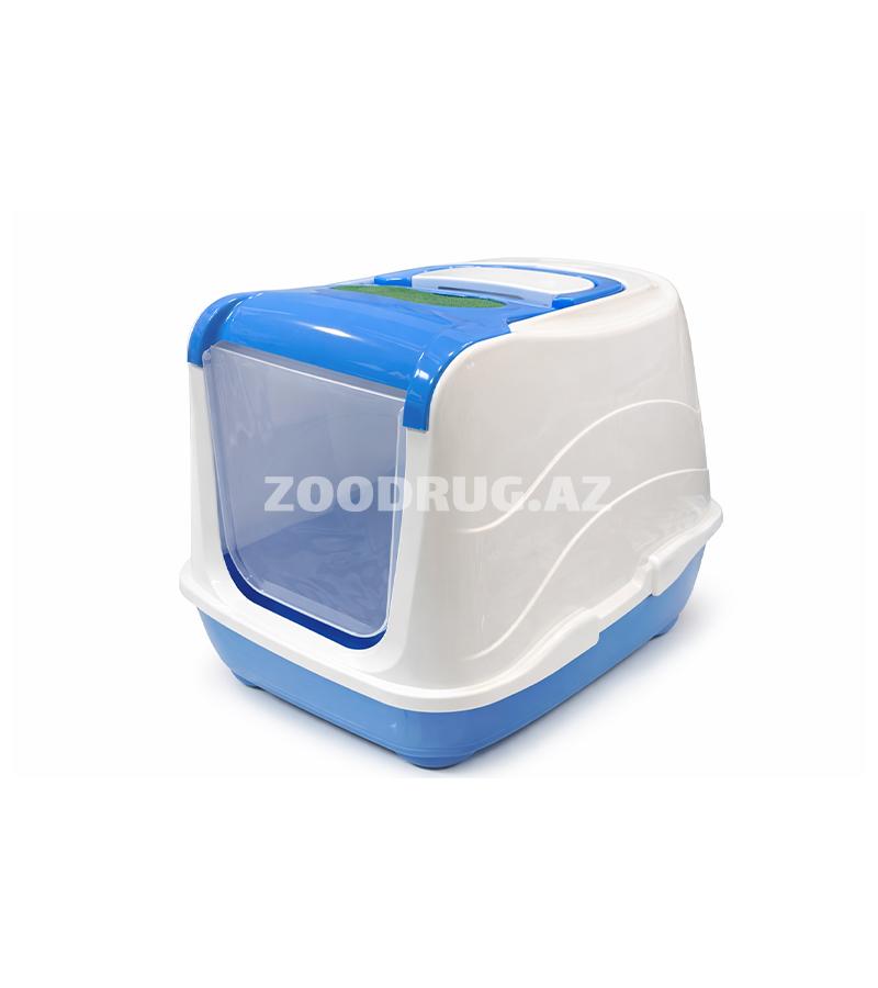 Закрытый туалет для кошек Mio с дверцей и фильтром 50x37см.
