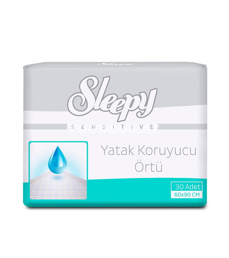 Пеленки Sleepy Sensitive для домашних животных. Размер 60х90 см. 30 шт.
