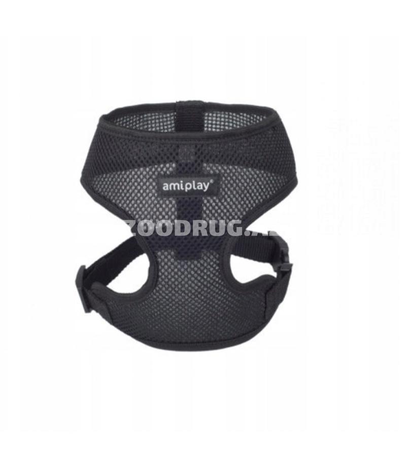 Шлейка Amiplay Scout Air. Цвет: Черный. Размер: S 28х33-48 см.