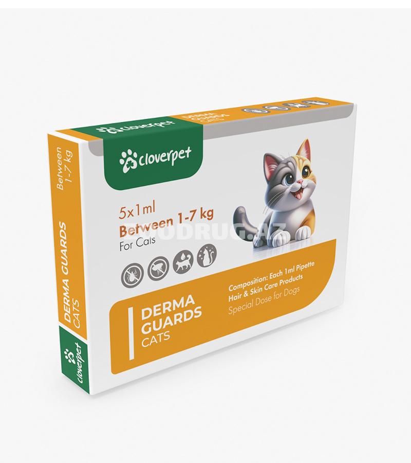 Био капли Cloverpet от блох вшей и власоедов для кошек 1 шт.