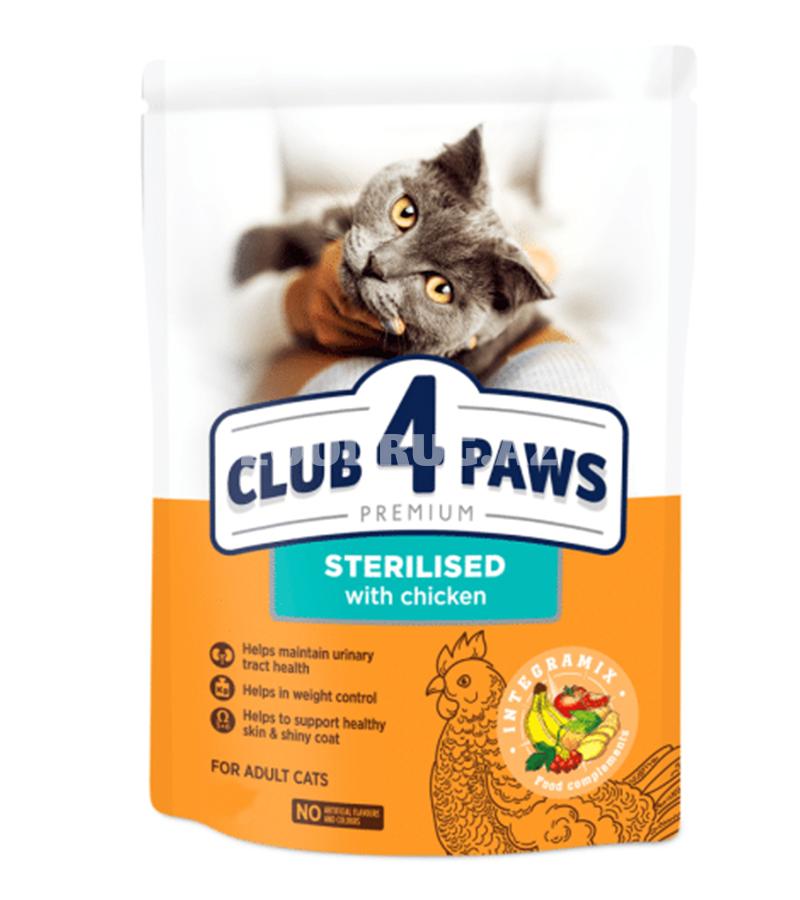 Влажный корм Club 4 Paws Premium для стерилизованных кошек с курицей, 85 г