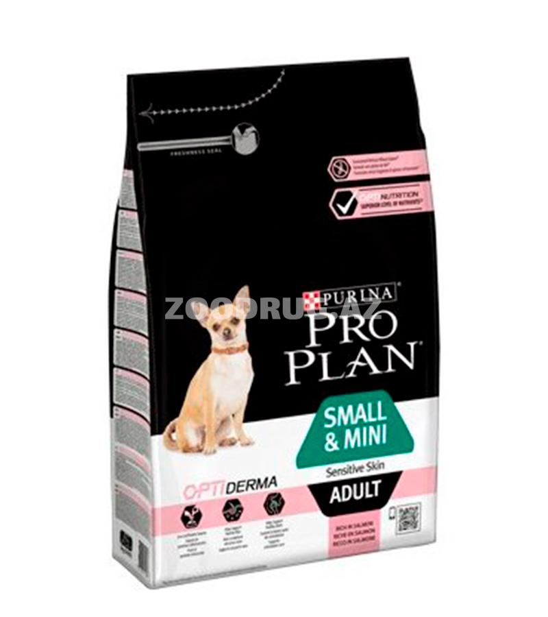 Сухой корм Purina Proplan Small Mini Adult Sensitive Skin Salmon полнорационный сбалансированый для взрослых собак мелких пород с чувствительной кожей со вкусом лосося.