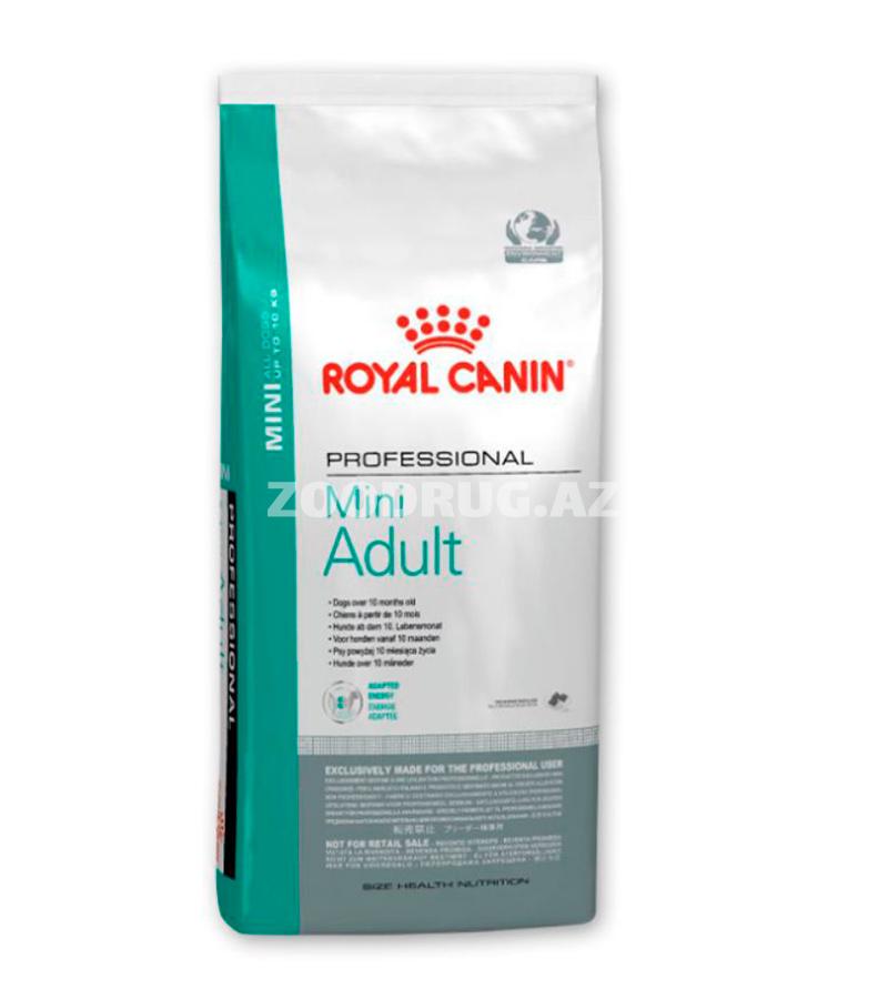 Сухой корм Royal Canin Mini Adult для взрослых собак маленьких пород со вкусом курицы.