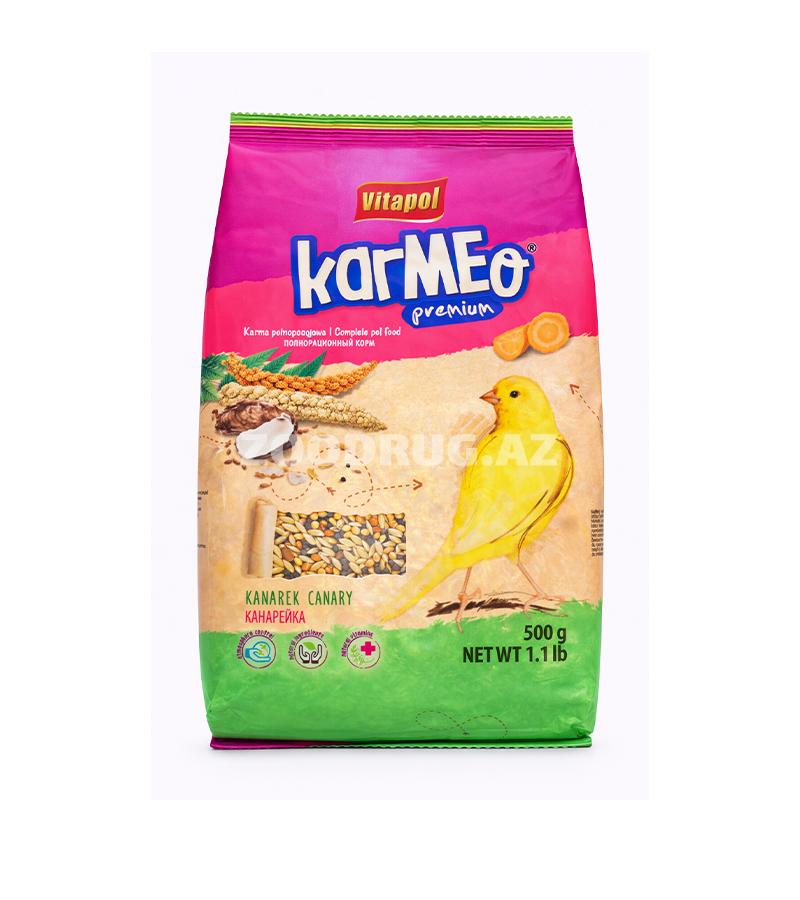 Полнорационный корм Vitapol Karmeo Premium Canary, специально разработанный для канареек 500г. 