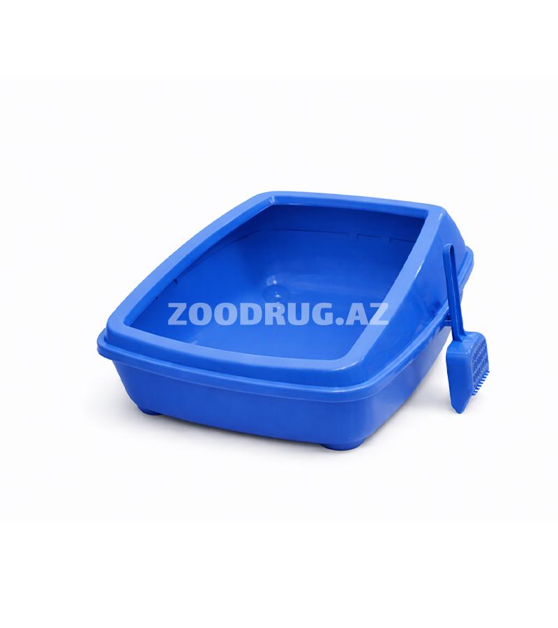 Туалет для кошек Mio с бортиком и лопаткой 50x37см.#8902