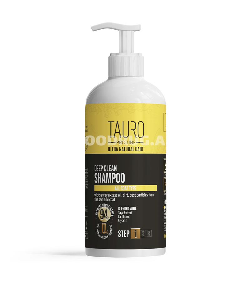 Шампунь Tauro Pro Line Ultra Natural Care Deep Clean Shampoo - для глубокого очищения шерсти и кожи всех типов 400ml.