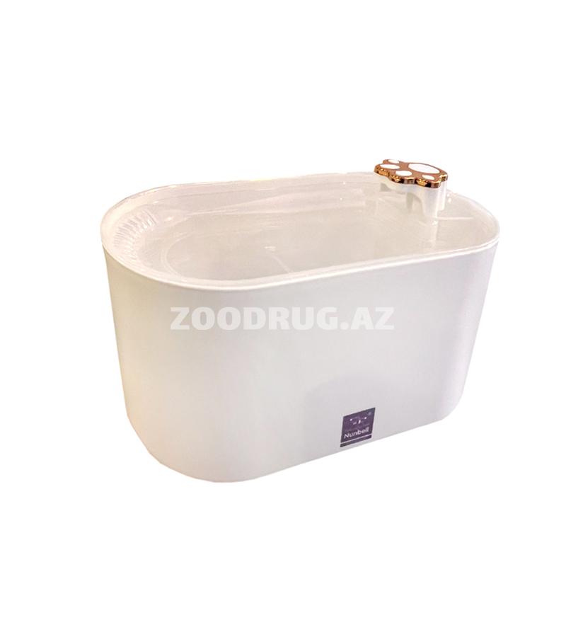 Pet Water Fountain Avtomatik Suvarma Fəvvarəsi Heyvanlar Üçün. Rəng: Ağ-Boz. Həcm: 2.5 litr.