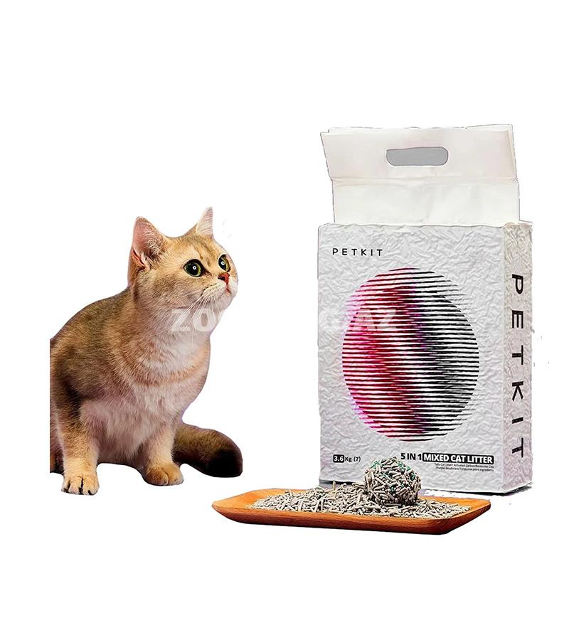 PETKIT 5 in 1 Mixed Cat Litter-premium səviyyəli, müasir, komoklayan pişik qumu