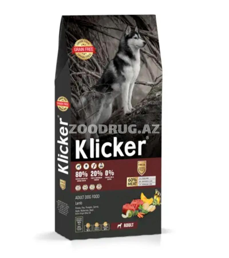 Сухой корм Klicker Premiun Adult Dog Lamb для взрослых собак с ягненком.