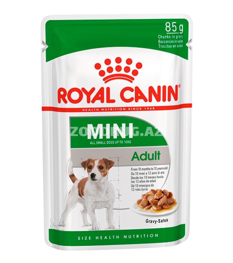 Влажный корм Royal Canin Mini Adult для взрослых собак маленьких пород в соусе 85 гр.