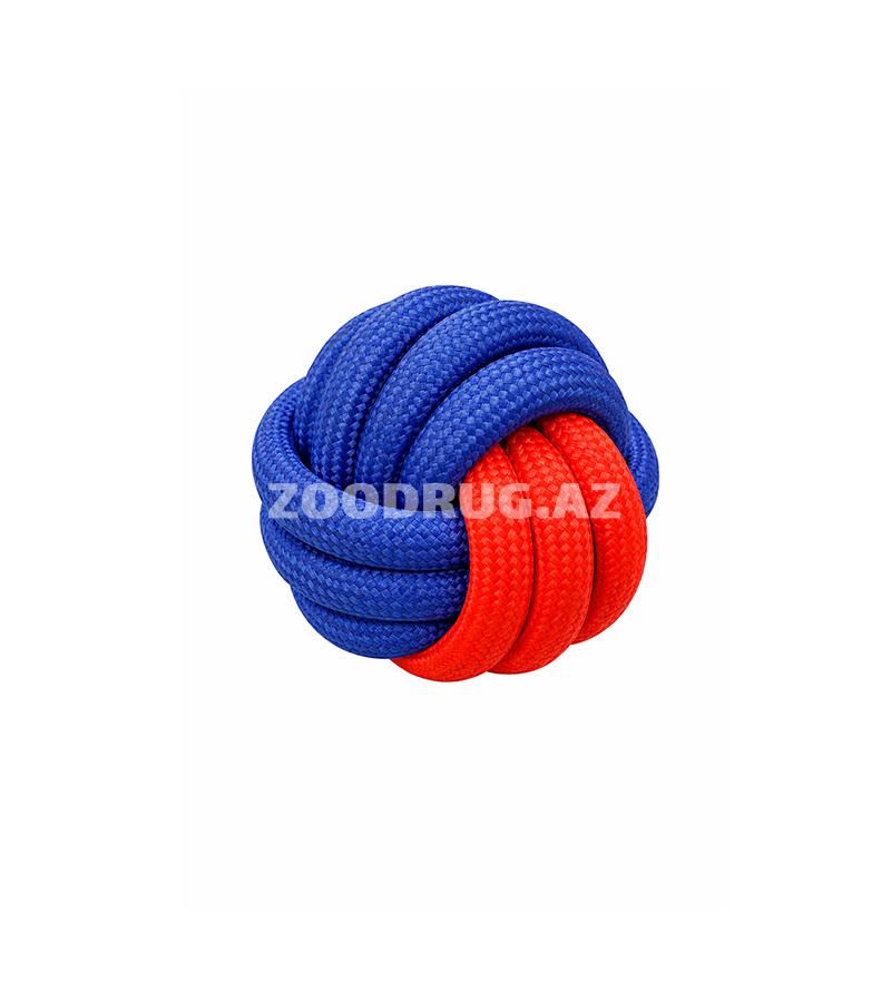 Игрушка-мяч Nunbell 0141 из каната прочная и безопасная игрушка для собак, которая отлично подходит для жевания, игр в перетяжку и апортировки 7см.