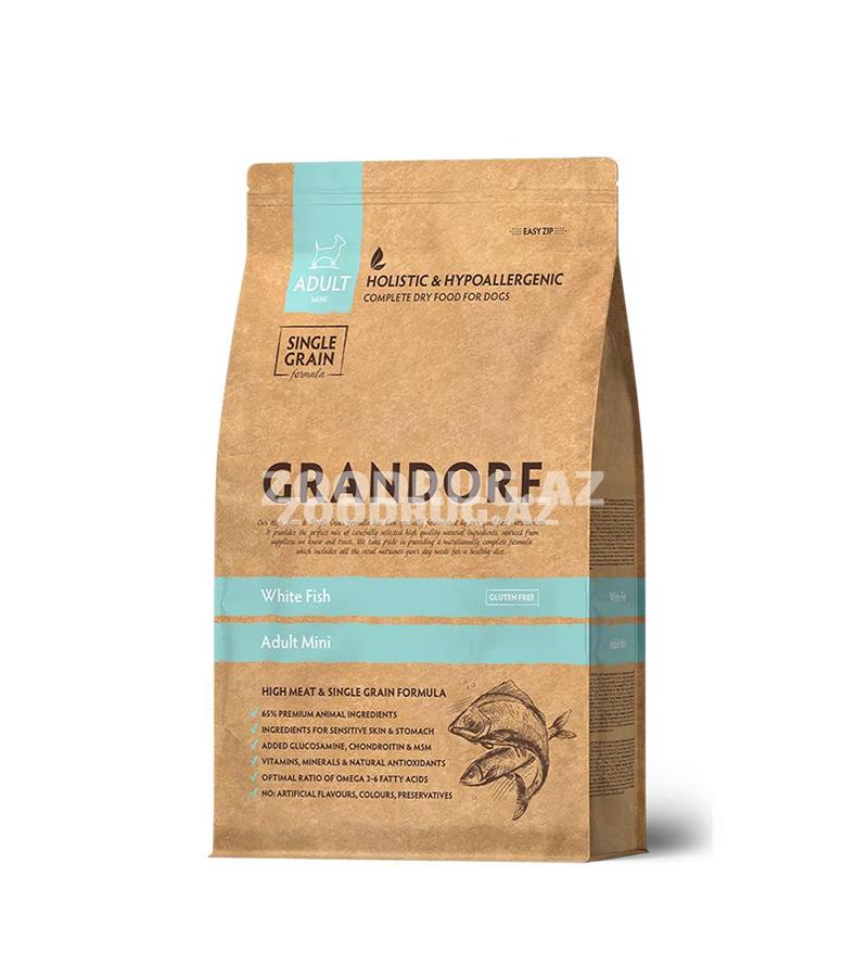 Сухой корм Grandorf Holistiс Hypoallergenic Dog Adult Mini White Fish (65% мяса) низкозерновой