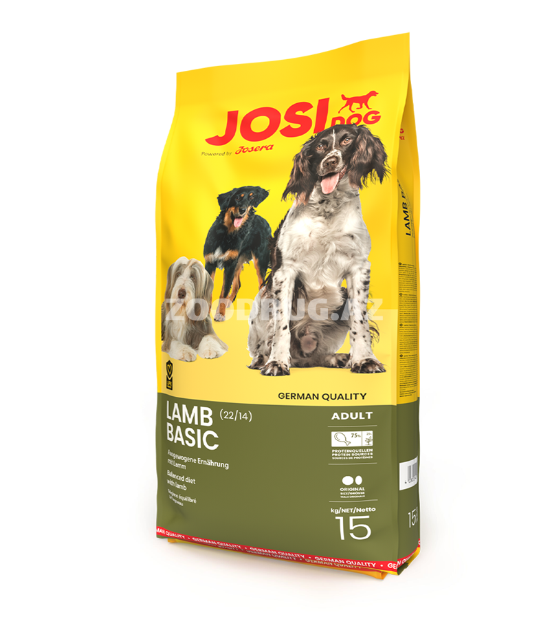 Josera JosiDog Lamb Basic – Böyüklər üçün quzu ətli, normal aktivlikdə olan itlər üçün quru yem.