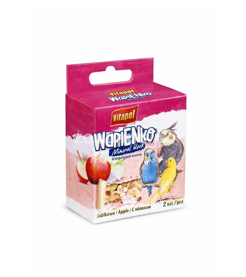 Минеральный камень Vitapol Wapienko Mineral Block с яблоком для декоративных птиц 35г.#2055