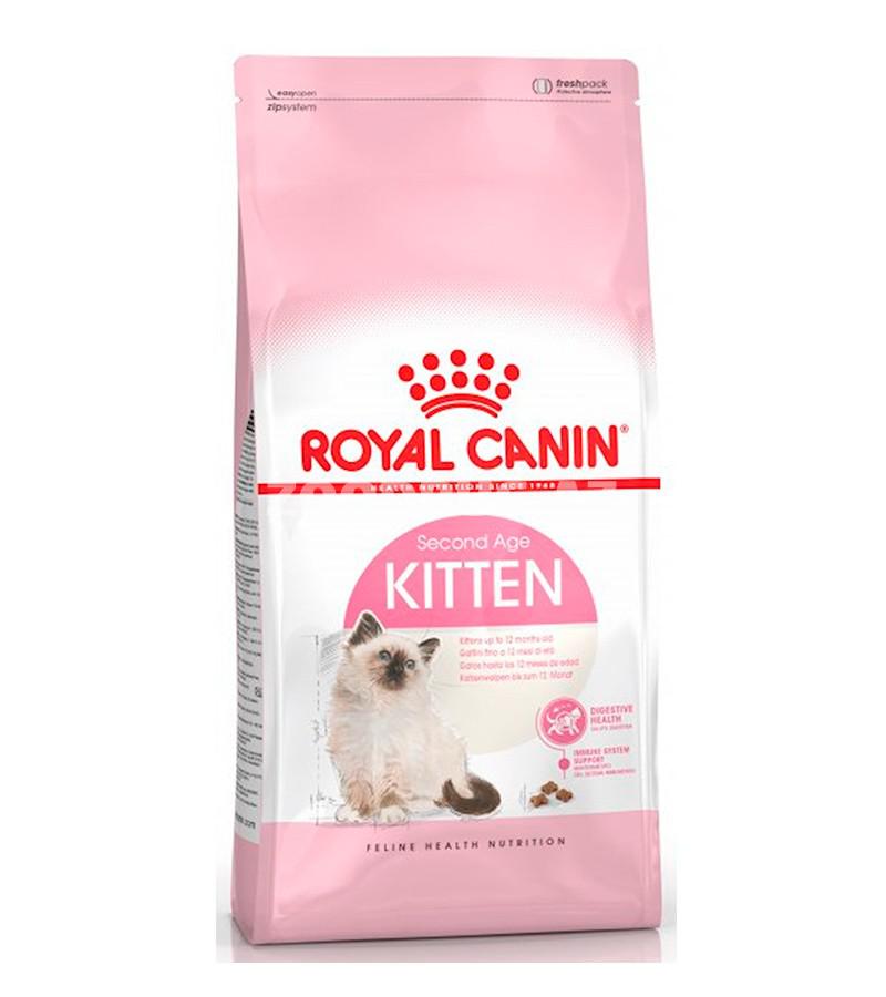 Сухой корм Royal Canin Kitten для котят в возрасте 4-12 месяцев cо вкусом курицы.